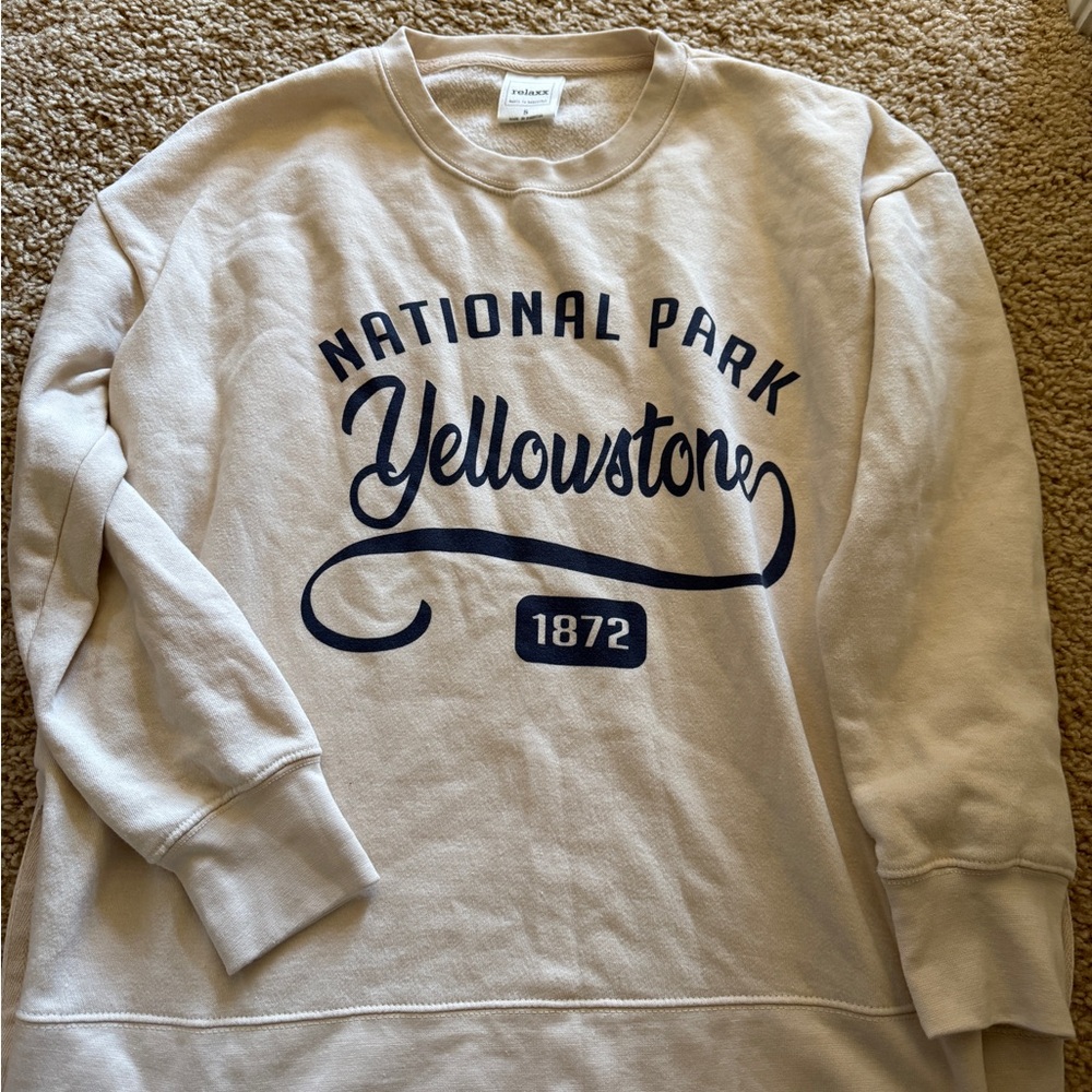 Cream National Park Yellowstone Sweater